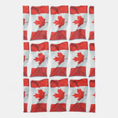 Canadese vlag van een Canadese aple Leaf Patriotic Theedoek (Verticaal)