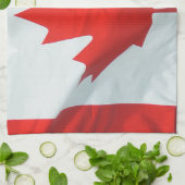 Canadese vlag van een Canadese aple Leaf Patriotic Theedoek (Gevouwen)