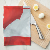 Canadese vlag van een Canadese aple Leaf Patriotic Theedoek (Quarter Fold)