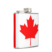 Canadese vlag van een zwarte lederfles van Canada Heupfles (Rechts)