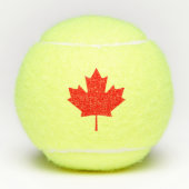 Canadese vlag van het Canadese Rode Maple Leaf Pat Tennisballen (Voorkant)