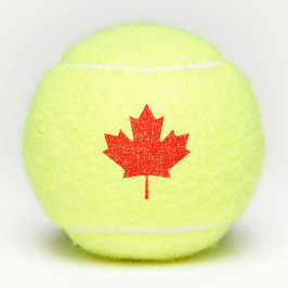 Canadese vlag van het Canadese Rode Maple Leaf Pat Tennisballen
