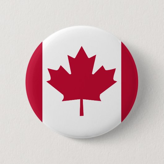 Canadese vlag van hoge kwaliteit ronde button 5,7 cm (Voorkant)