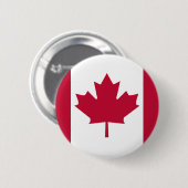 Canadese vlag van hoge kwaliteit ronde button 5,7 cm (Voorkant /achterkant)