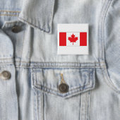 Canadese vlag vierkante button 5,1 cm (In situ)