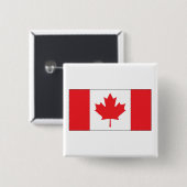 Canadese vlag vierkante button 5,1 cm (Voorkant /achterkant)