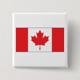 Canadese vlag vierkante button 5,1 cm