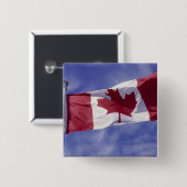 Canadese vlag vierkante button 5,1 cm (Voorkant /achterkant)