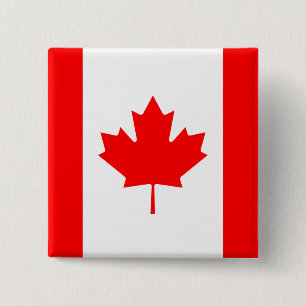 Canadese vlag vierkante button 5,1 cm