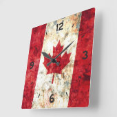Canadese vlag vierkante klok (Hoek)