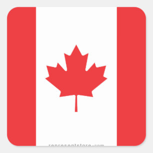 Canadese vlag vierkante sticker