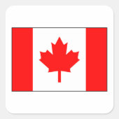 Canadese vlag vierkante sticker (Voorkant)