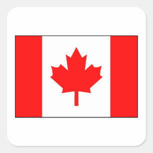 Canadese vlag vierkante sticker