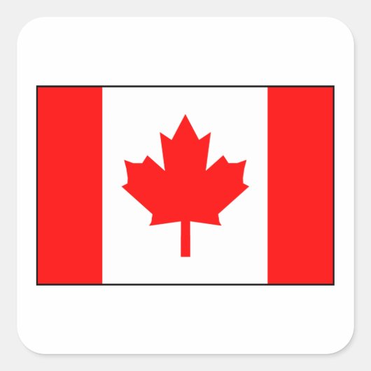 Canadese vlag vierkante sticker (Voorkant)