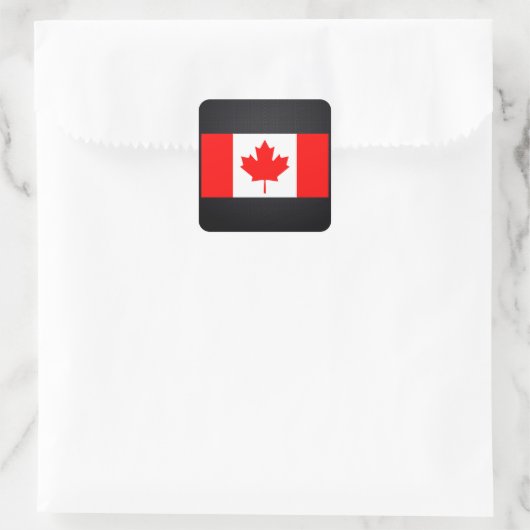Canadese vlag vierkante sticker (Tas)