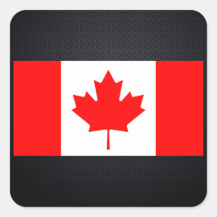 Canadese vlag vierkante sticker