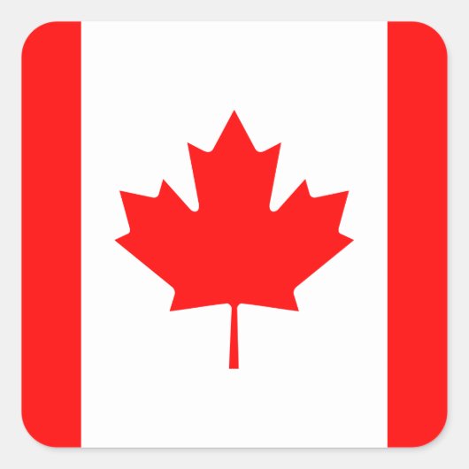 Canadese vlag vierkante sticker (Voorkant)