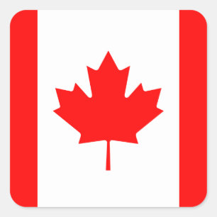 Canadese vlag vierkante sticker