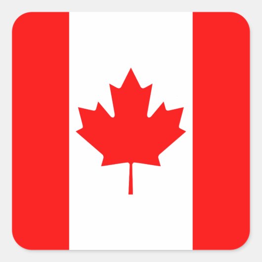 Canadese vlag vierkante sticker (Voorkant)