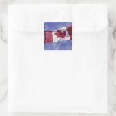 Canadese vlag vierkante sticker (Tas)