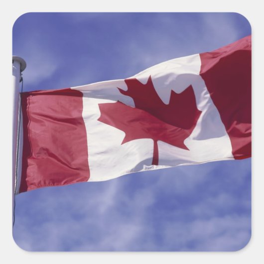 Canadese vlag vierkante sticker (Voorkant)