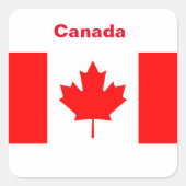 Canadese vlag vierkante sticker (Voorkant)
