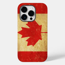 Canadese Vlag Vintage Ontwerp Case-Mate iPhone 14 Pro Hoesje