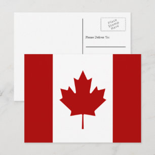 Canadese vlag, vlag van Canada Briefkaart