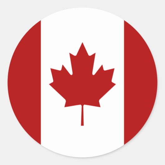 Canadese vlag, vlag van Canada Ronde Sticker (Voorkant)