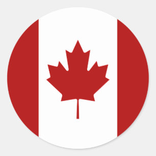 Canadese vlag, vlag van Canada Ronde Sticker