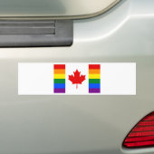 Canadese vlag voor de regenboog bumpersticker (Op auto)