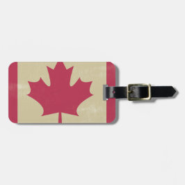 canadese vlag voor grunge bagagelabel