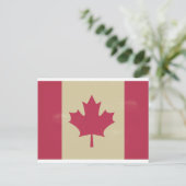 canadese vlag voor grunge briefkaart (Staand voorkant)
