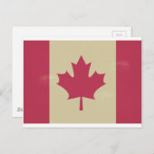 canadese vlag voor grunge briefkaart (Voorkant / Achterkant)