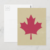 canadese vlag voor grunge briefkaart (Voorkant / Achterkant)