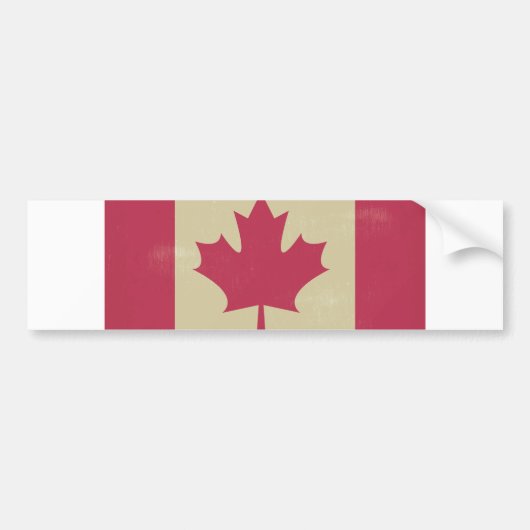 canadese vlag voor grunge bumpersticker (Voorkant)