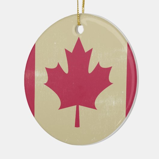 canadese vlag voor grunge keramisch ornament (Links)