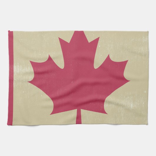 canadese vlag voor grunge theedoek (Horizontaal)