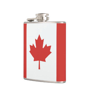 Canadese vlag voor maaple Leaf Heupfles
