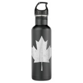 Canadese vlag Vrouwen Mannen Kinder Maple Leaf Can Waterfles (Voorkant)