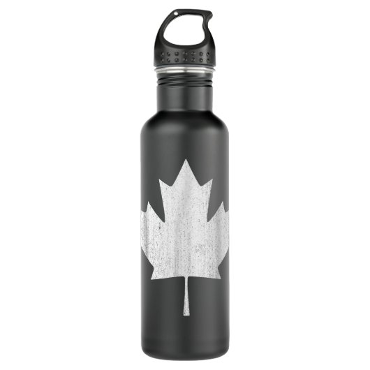 Canadese vlag Vrouwen Mannen Kinder Maple Leaf Can Waterfles (Voorkant)
