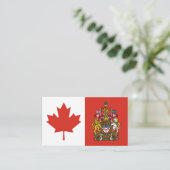 Canadese Vlag & Wapen, Vlag van Canada Visitekaartje (Staand voorkant)