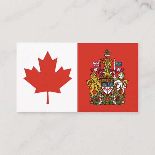 Canadese Vlag & Wapen, Vlag van Canada Visitekaartje (Voorkant)