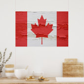 Canadese vlag Weathered Paint Poster (Keuken)