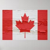 Canadese vlag Weathered Paint Poster (Voorkant)