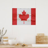 Canadese vlag Weathered Poster (Keuken)