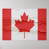 Canadese vlag Weathered Poster (Voorkant)