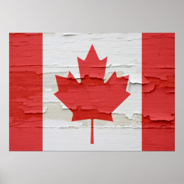 Canadese vlag Weathered Poster