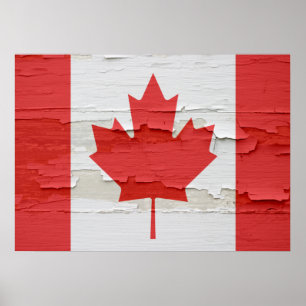 Canadese vlag Weathered Poster
