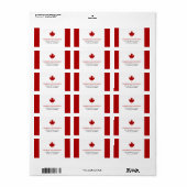 Canadese vlag Wedding Etiket (Full Sheet)